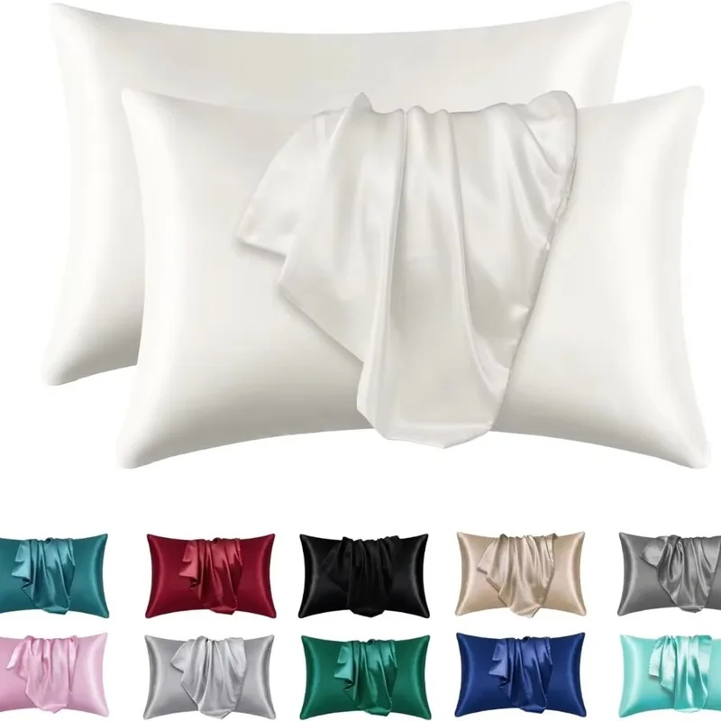 Silk Pillowcase - 1/2 Stück Satin-Seidenkissenbezug für Haar und