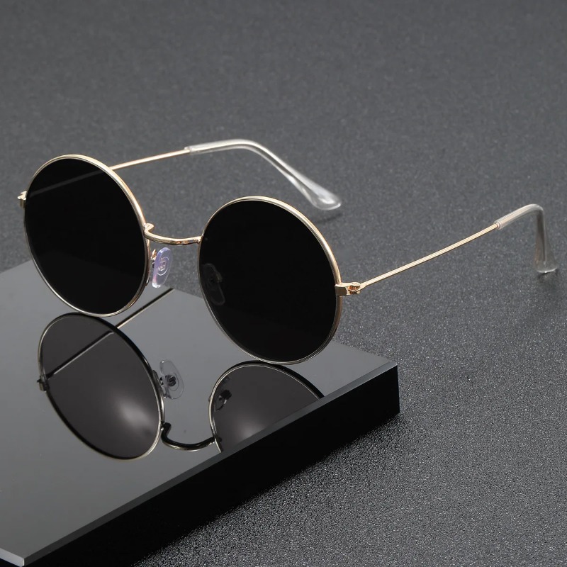 Sunglasses Uv400 - Retro Herren Punk-Stil Sonnenbrille Bunter Runder