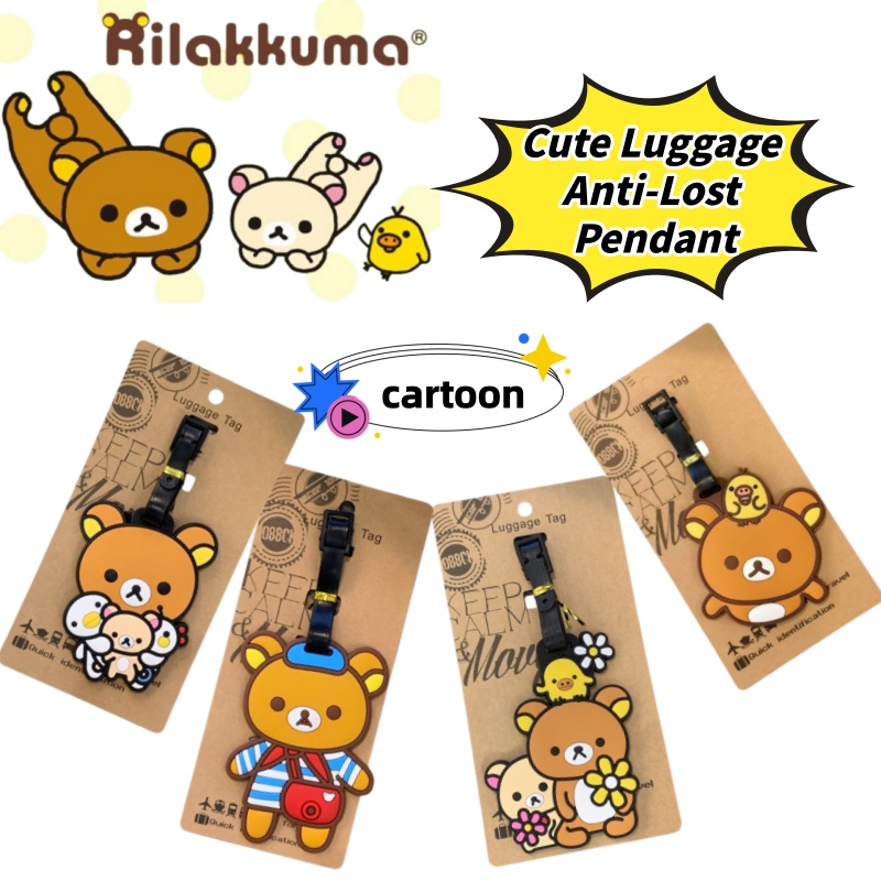 Travel Luggage Set - Rilakkuma Kreativer Personalisierter Gepäckanhänger Anti-Verlust-Anhänger Niedlicher