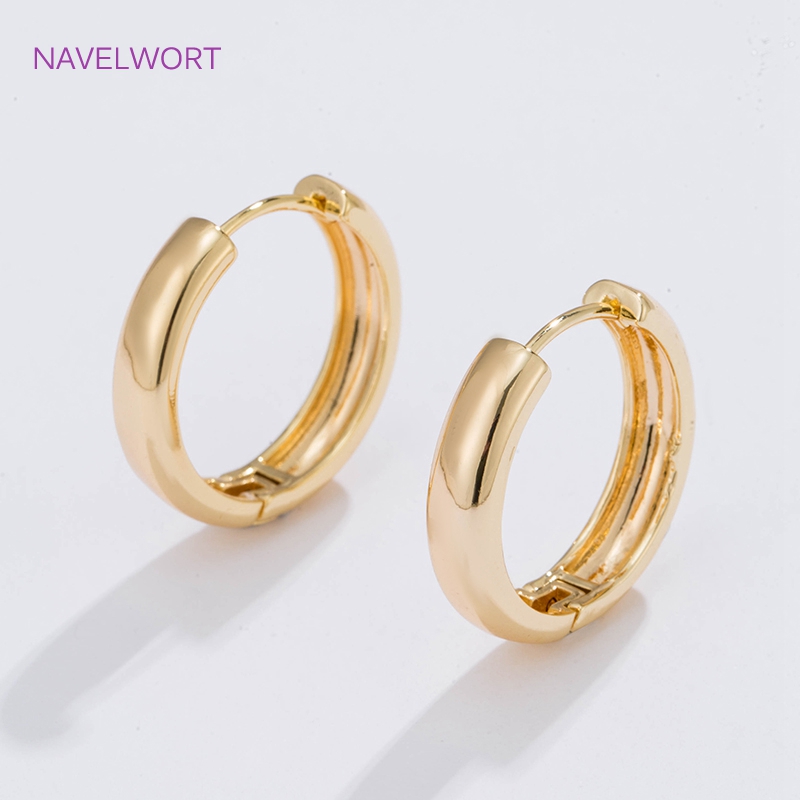 Gold Plated Jewelry - 6 Größen vergoldete Kreisohrringe als Geschenk