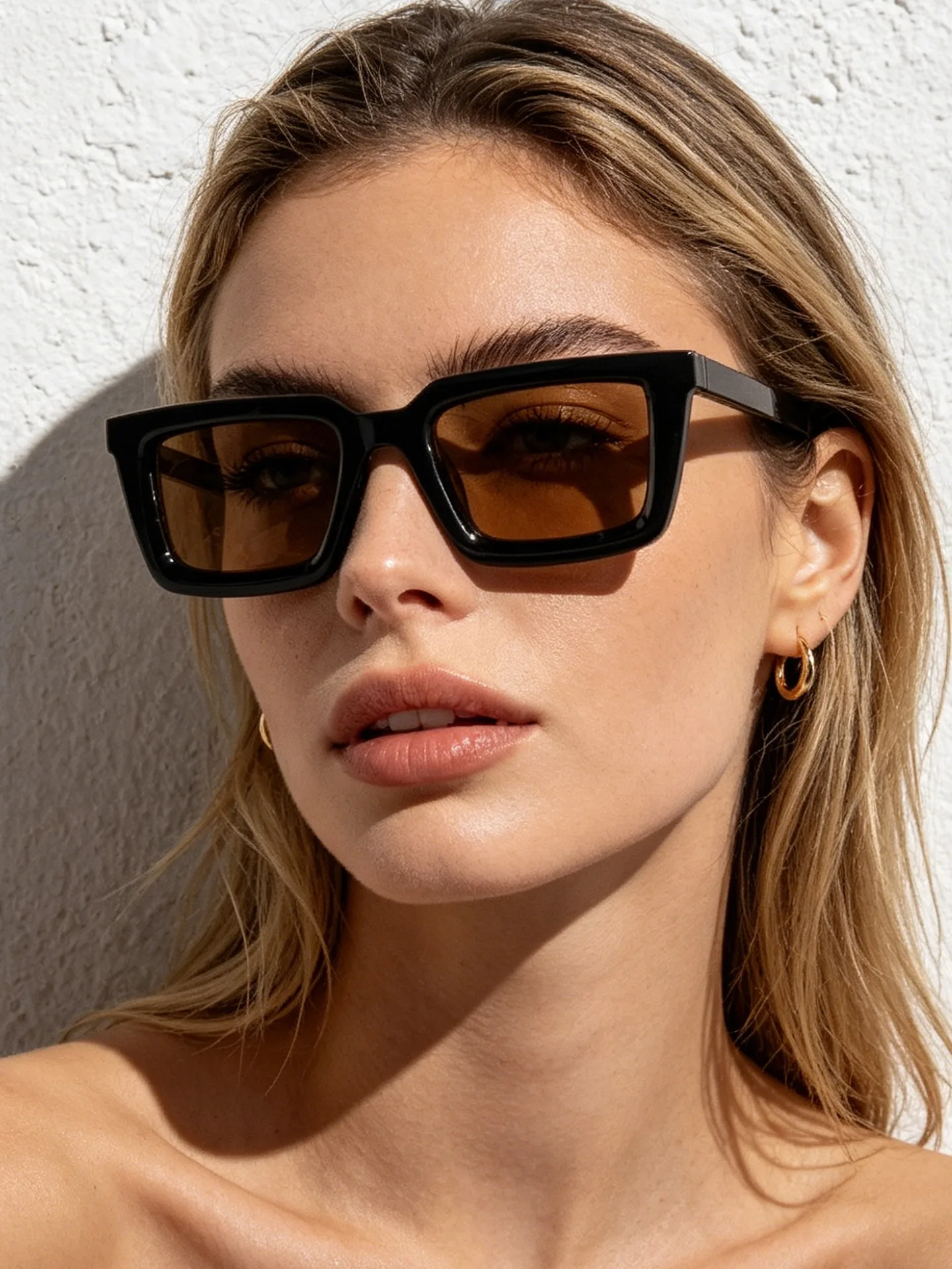 Designer Sunglasses - Vintage Rechteckige Sonnenbrille für Damen und