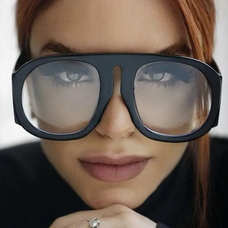 Designer Sunglasses - Vintage Luxusmarken-Designer-Sonnenbrille, übergroße Piloten-Sonnenbrille für Damen