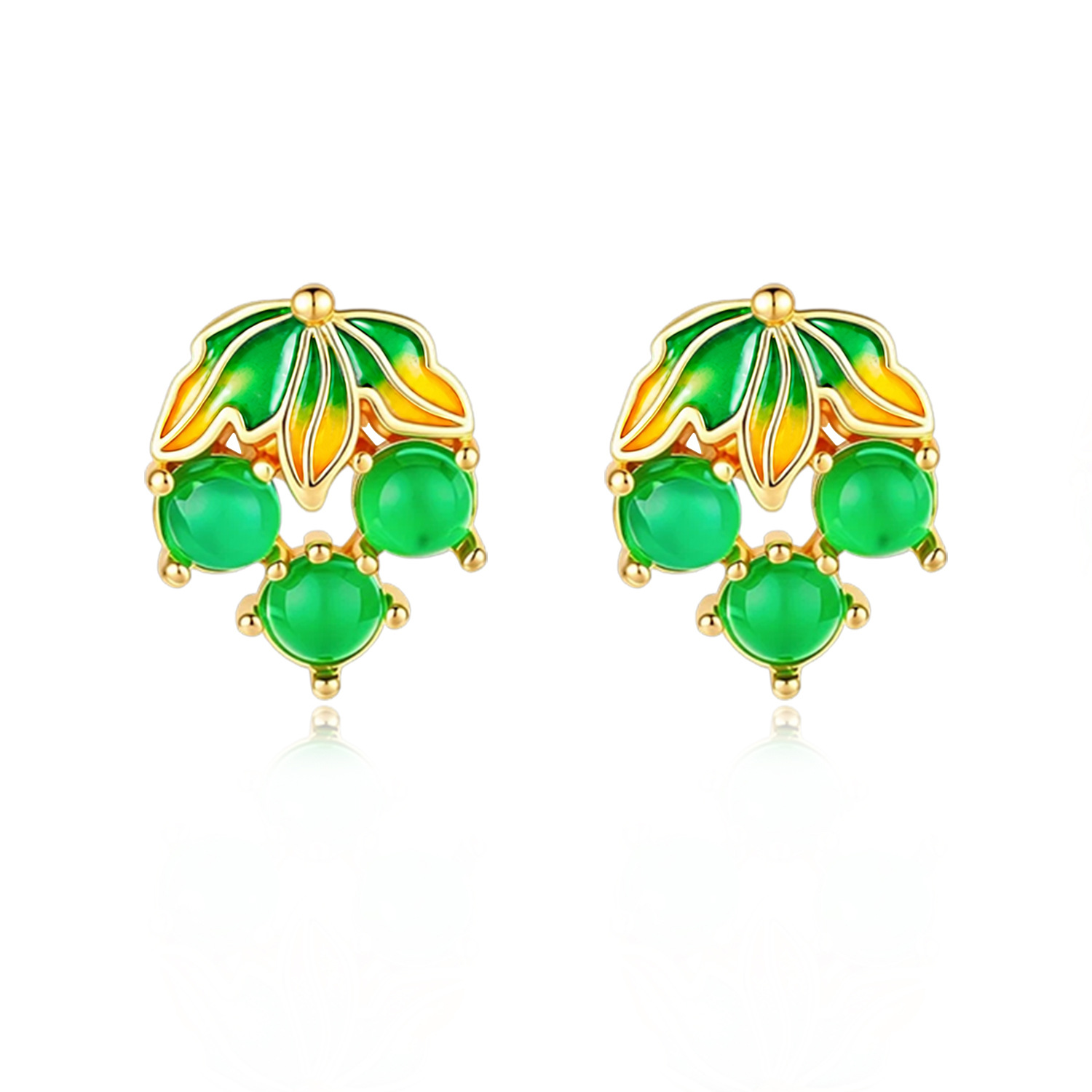 Burmesische Jadeit-Trauben-Ohr – Gold Plated Jewelry Bewertung und Preis