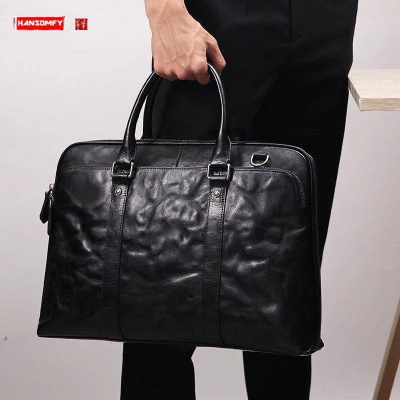 2025 neue echtes Leder Herrenh – Leather Briefcase Bewertung und Preis