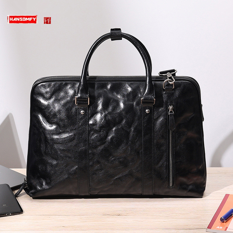 2025 neue echtes Leder Herrenh – Leather Briefcase Bewertung und Preis