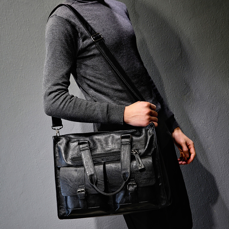 PU-Leder Schulter-Aktentasche  – Leather Briefcase Bewertung und Preis