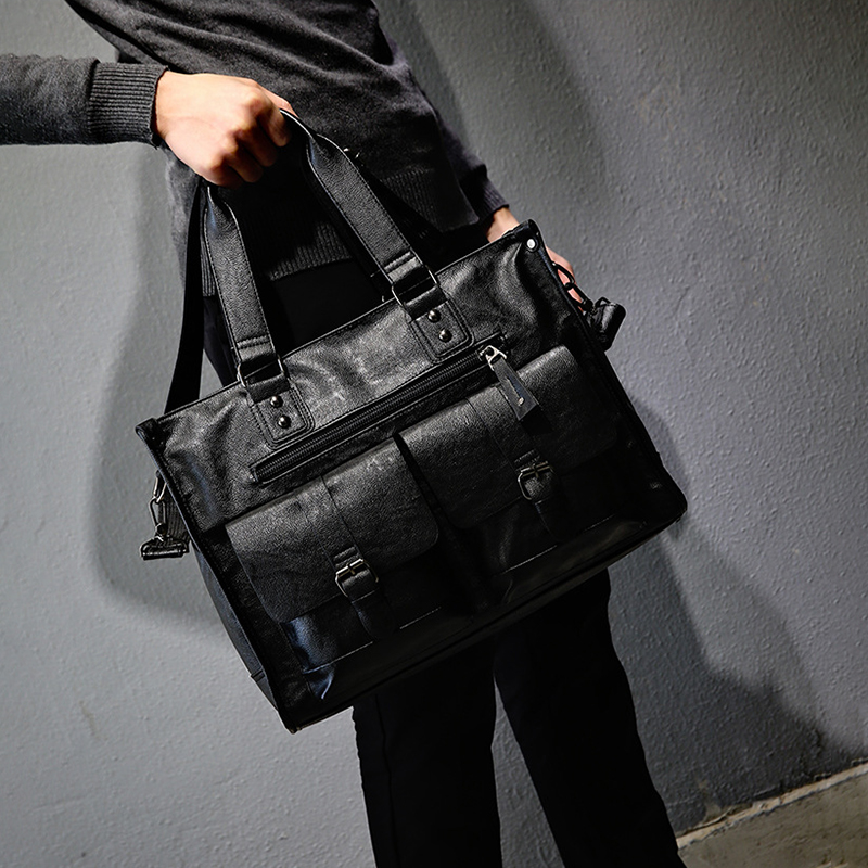 PU-Leder Schulter-Aktentasche  – Leather Briefcase Bewertung und Preis
