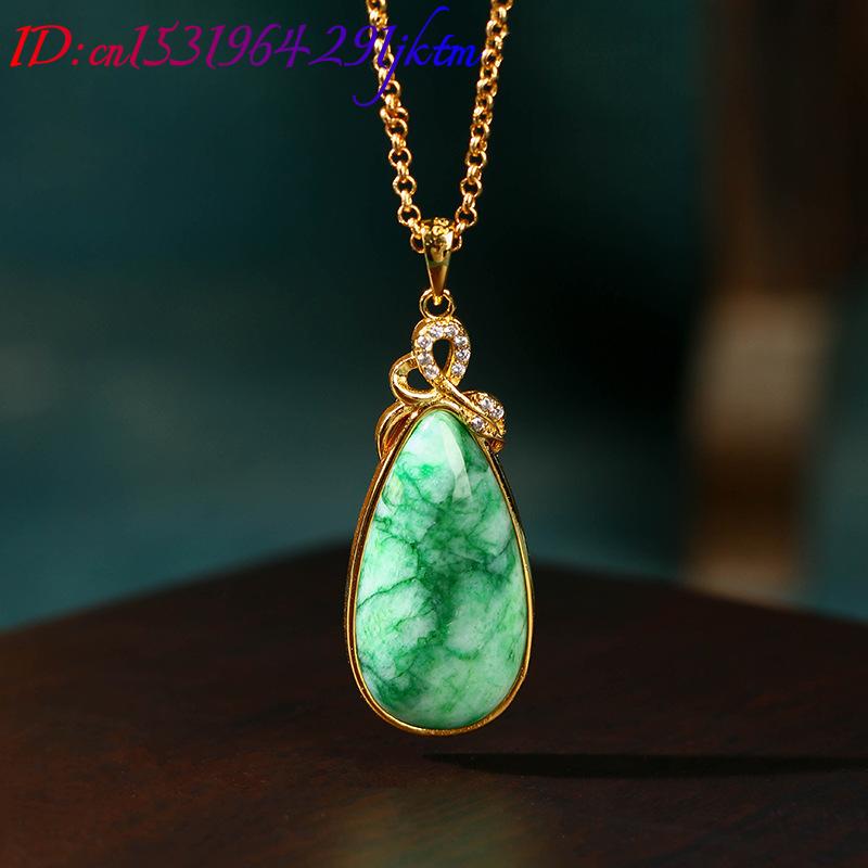 Natürliche Jade-Wassertropfen- – Gold Plated Jewelry Bewertung und Preis