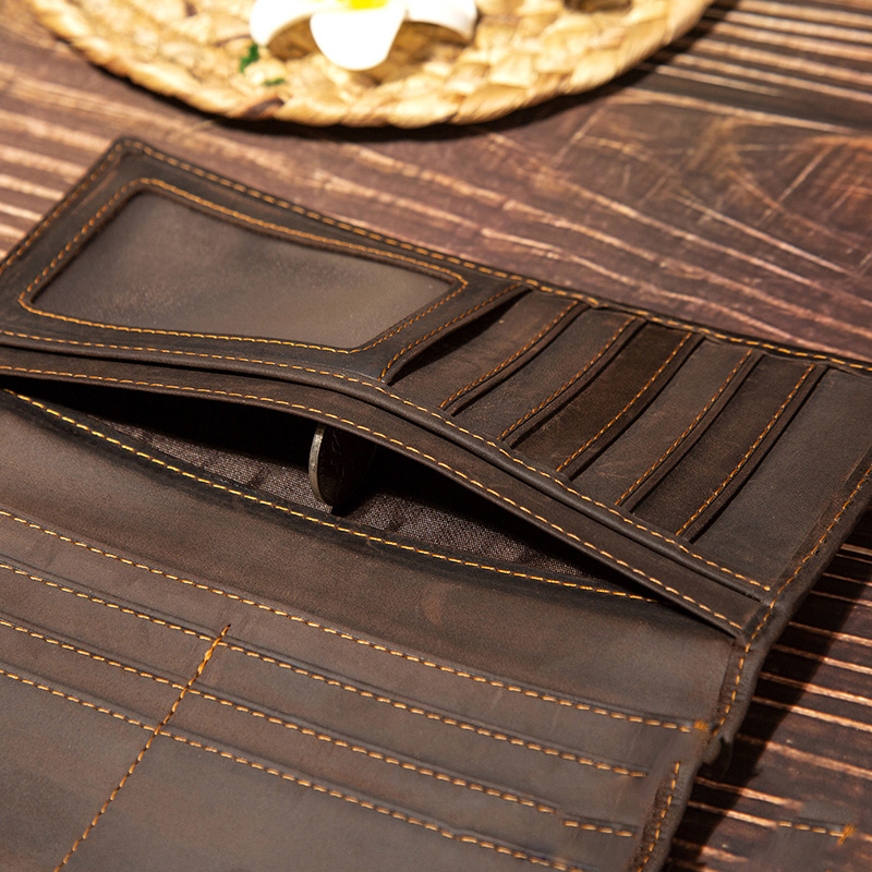 Herren Echtleder Lange Geldbör – Leather Wallet Men Bewertung und Preis