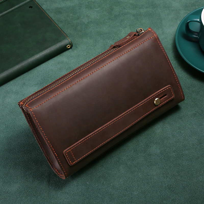 Herren-Clutches, lange Handtas – Leather Wallet Men Bewertung und Preis
