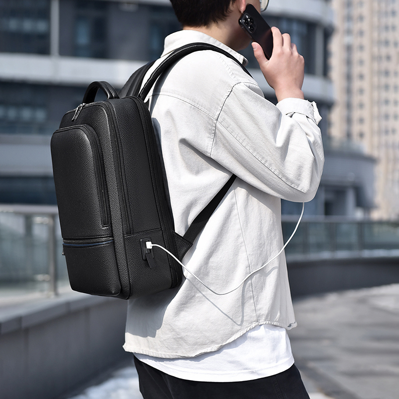 Pu Leder Herren Rucksack USB A – Leather Briefcase Bewertung und Preis