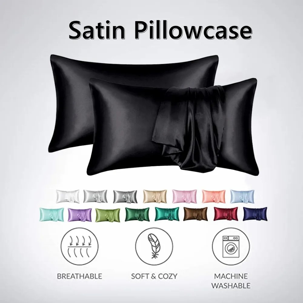 2 teile/los Solide Seidige Sat – Silk Pillowcase Bewertung und Preis