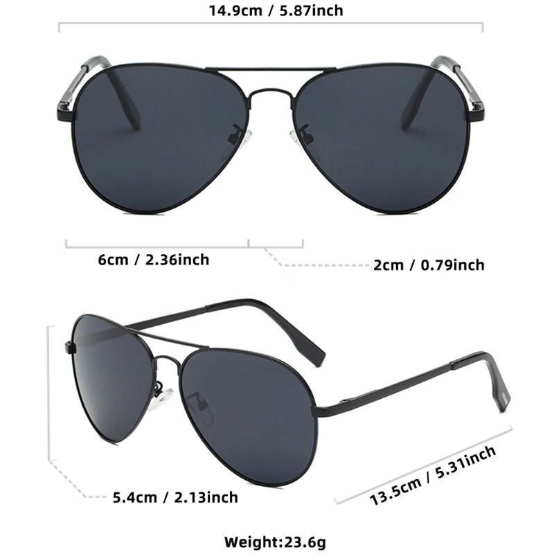 Klassische Große Piloten-Sonne – Sunglasses Uv400 Bewertung und Preis