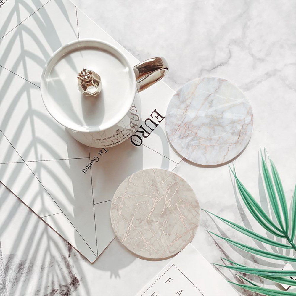 Weißer Marmor-Untersetzer, sau – Marble Coaster Set Bewertung und Preis