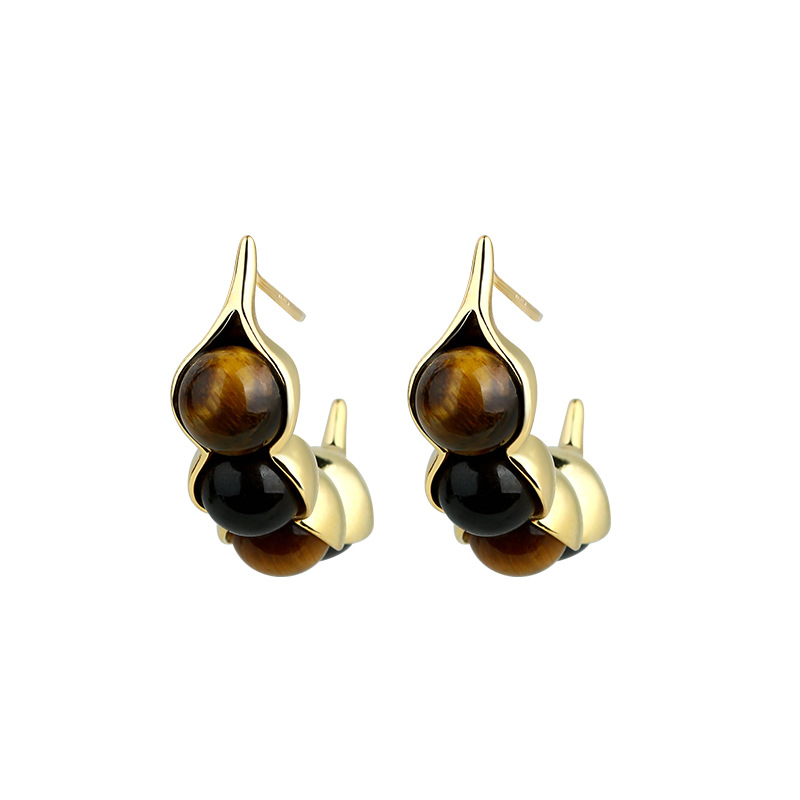 Tigerauge Pod Ohrringe Edelste – Gold Plated Jewelry Bewertung und Preis