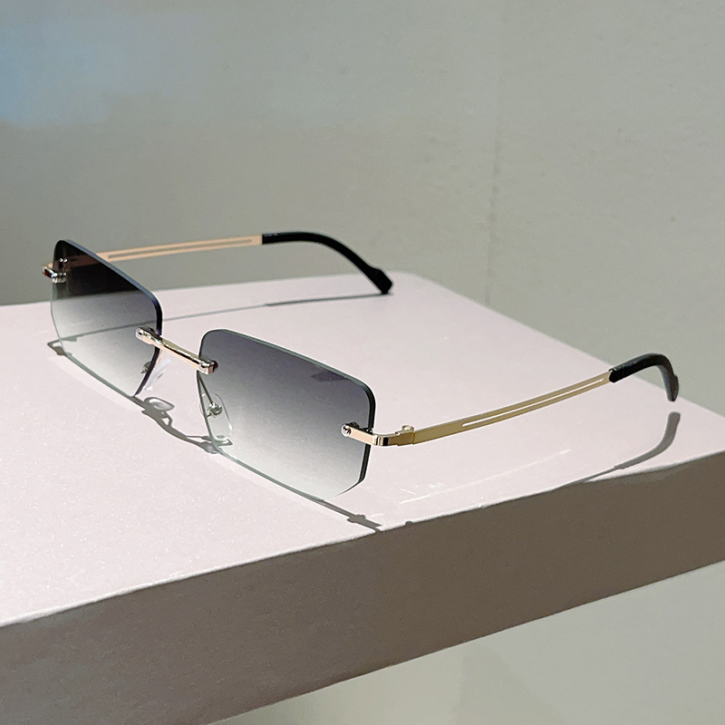 Modische randlose rechteckige  – Sunglasses Uv400 Bewertung und Preis