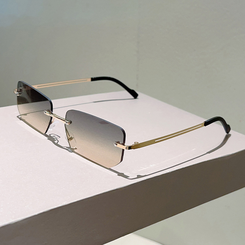 Modische randlose rechteckige  – Sunglasses Uv400 Bewertung und Preis