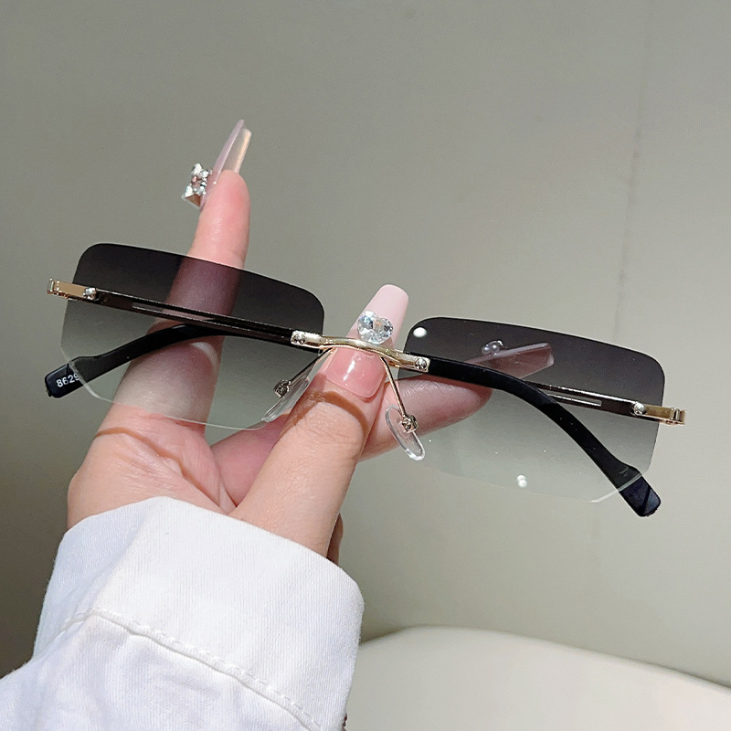 Modische randlose rechteckige  – Sunglasses Uv400 Bewertung und Preis