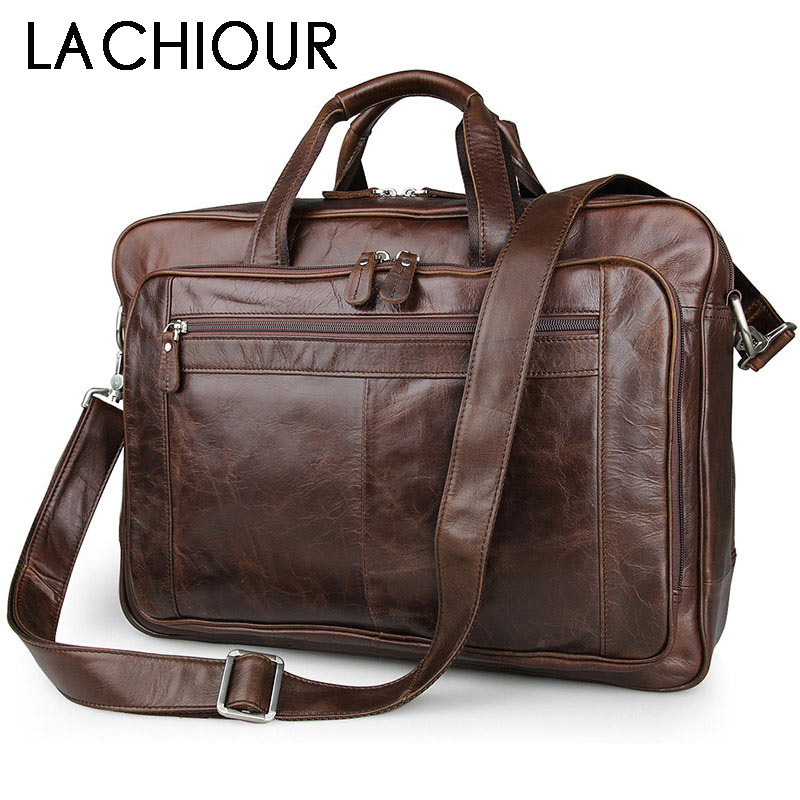 LACHIOUR Echtem Leder Männer T – Leather Briefcase Bewertung und Preis